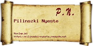 Pilinszki Nyeste névjegykártya